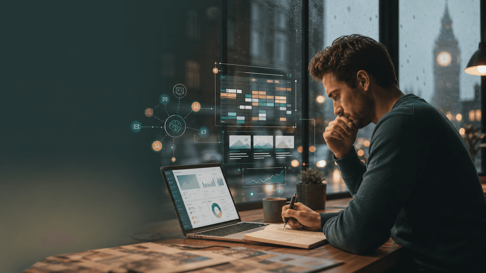 Generated editorial visual for AI Digital Marketing for Small Businesses in the UK