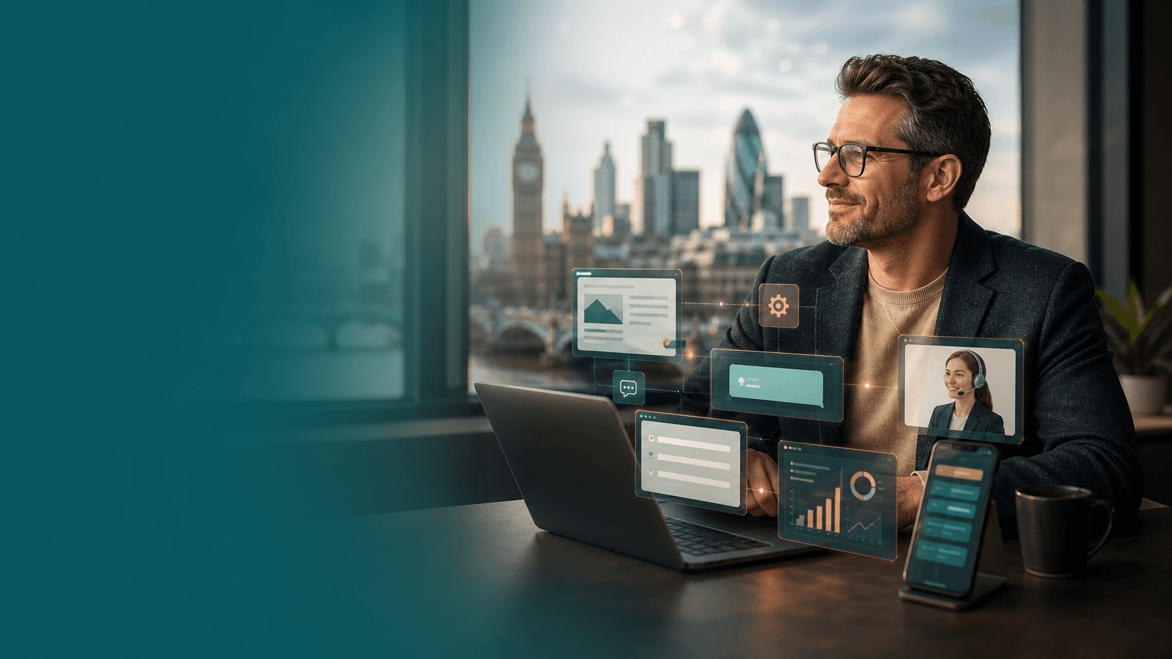 Generated editorial visual for AI Website and Automation Services for Businesses in London