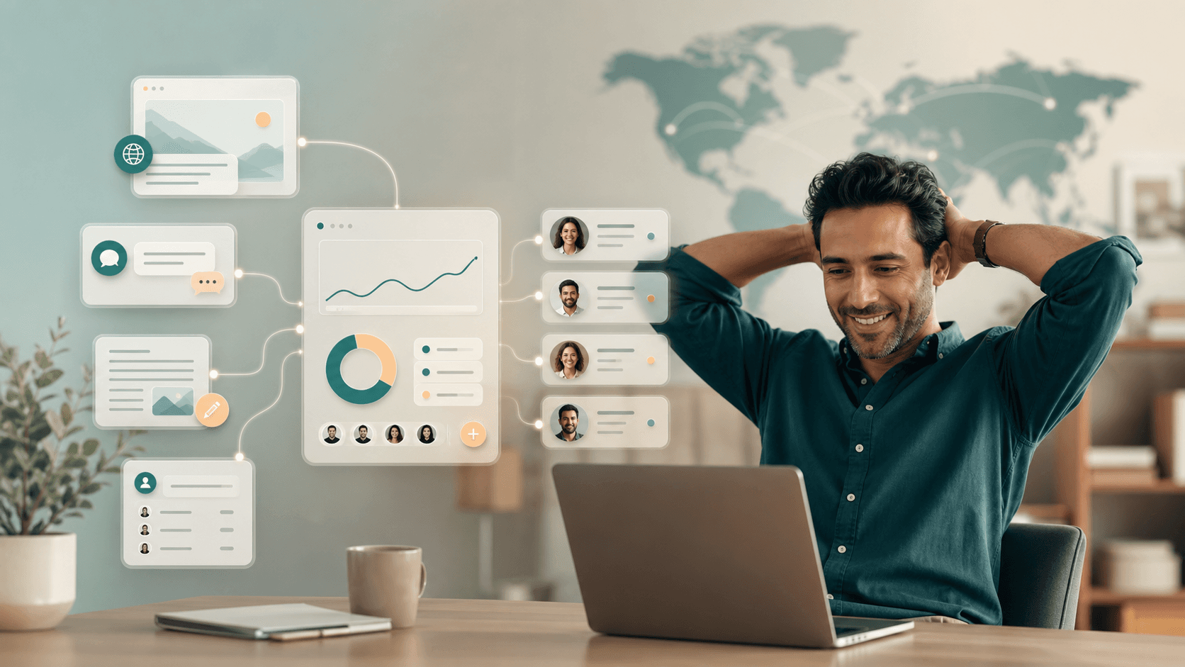 Generated editorial visual for How Overseas Small Businesses Can Use AI to Get More Leads